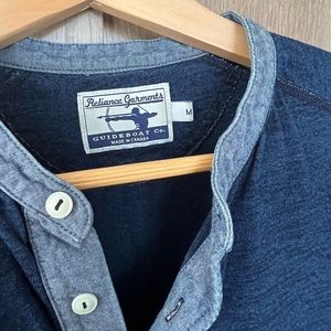 Guideboat Co. Men's Reliance, Longsleeve Shirt, sz medium blue